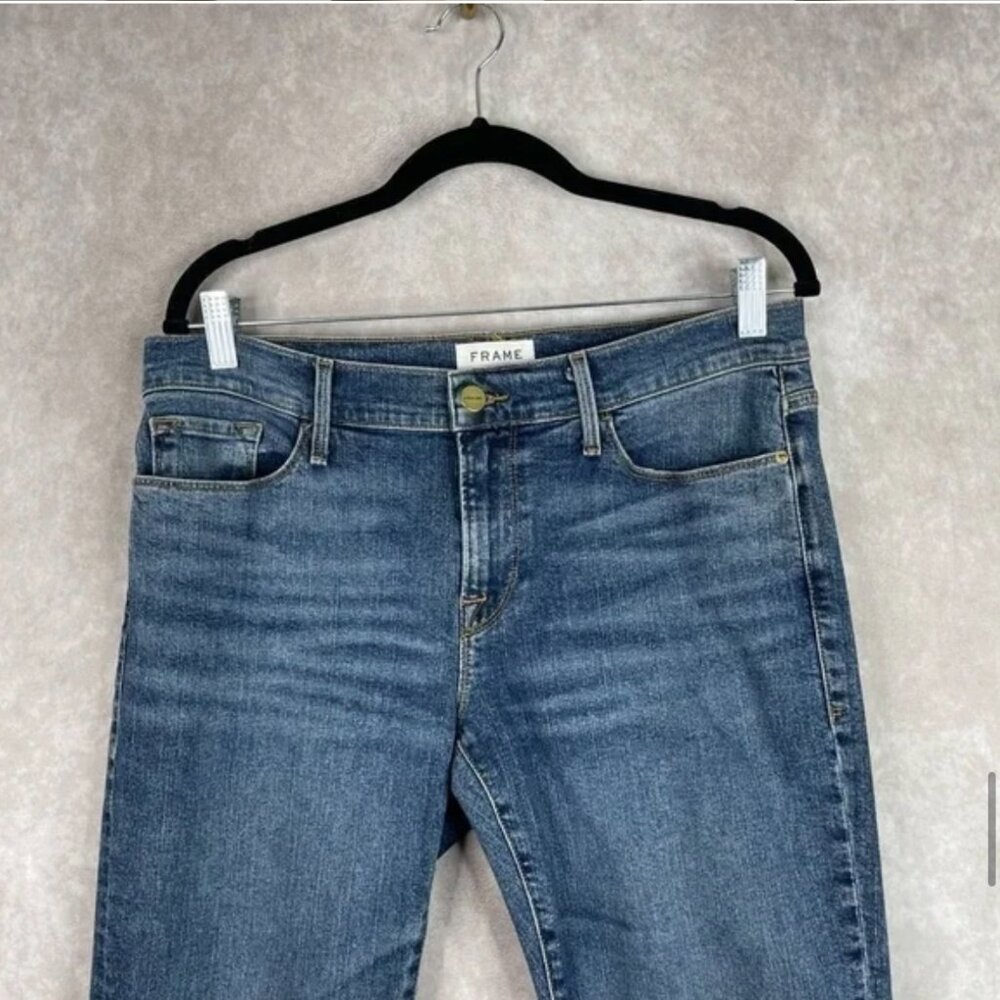Frame Denim Le Garcon Jeans In Kinmount Blue - Women's Size 28